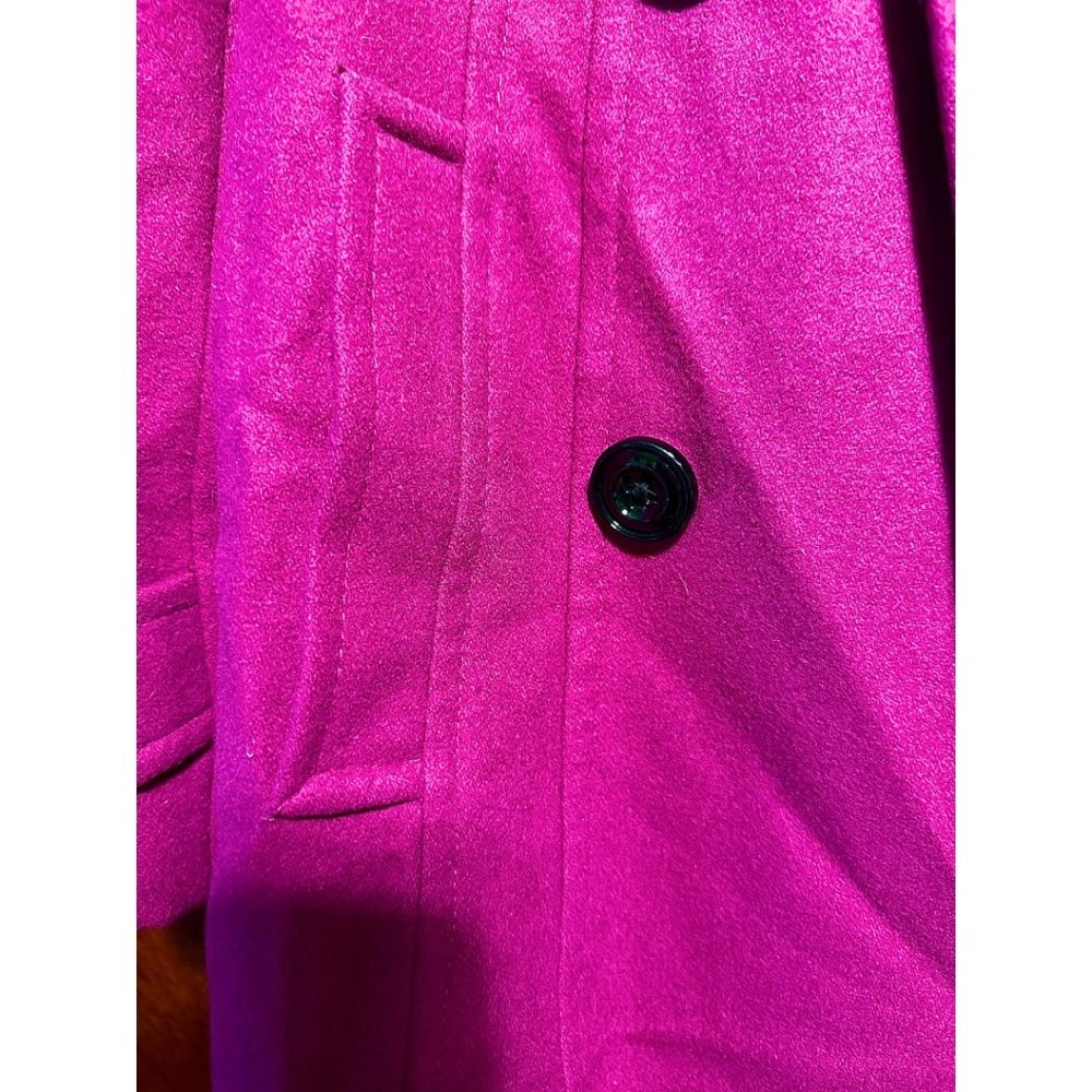 Anne Klein Fuchsia Trench Coat Size Small - Picture 3 of 14
